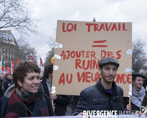 Manifestation contre le projet de loi travail