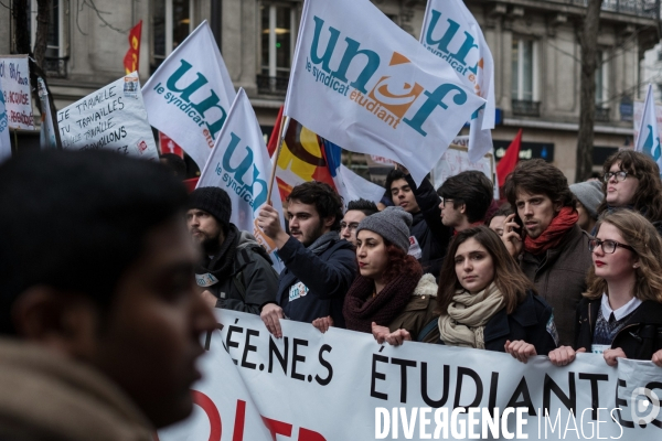 Manifestation contre la loi  travail-El-Khomri 