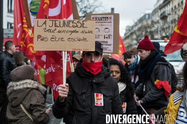 Manifestation contre la loi  travail-El-Khomri 