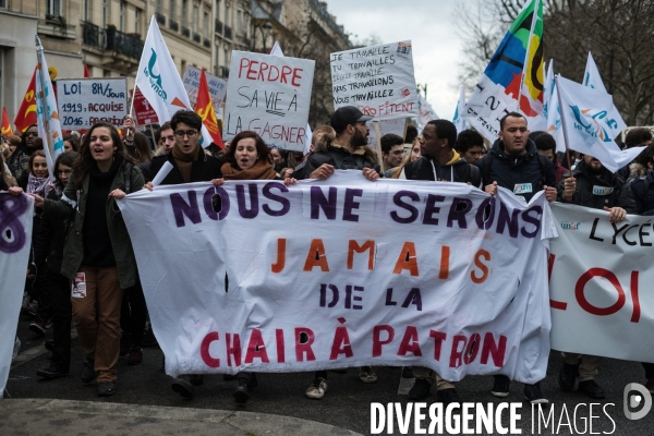 Manifestation contre la loi  travail-El-Khomri 