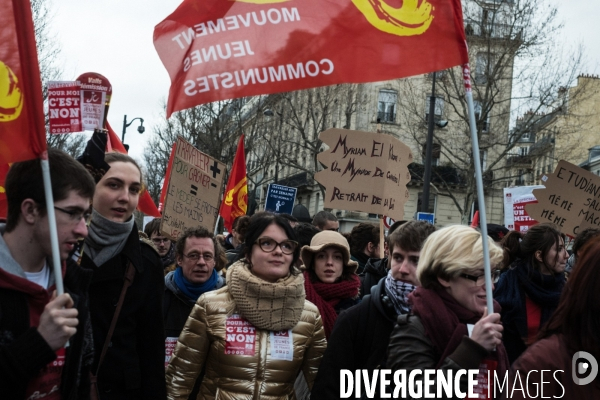 Manifestation contre la loi  travail-El-Khomri 