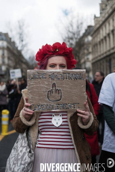 Manifestation contre la loi  travail-El-Khomri 