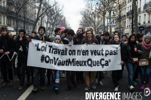 Manifestation contre la loi  travail-El-Khomri 