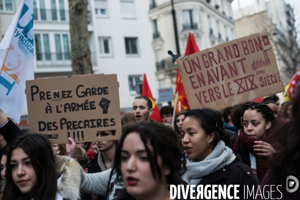 Manifestation contre la loi  travail-El-Khomri 