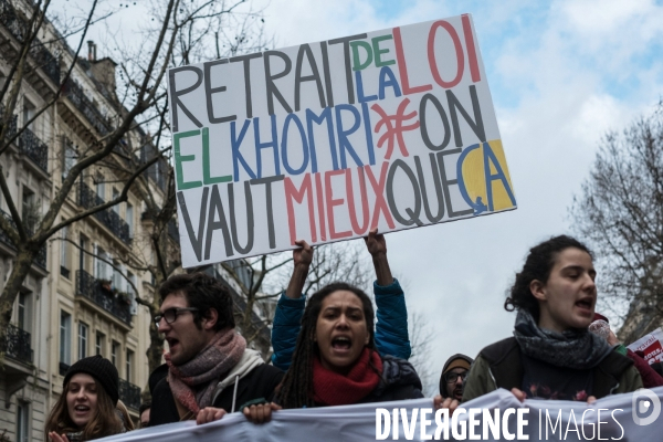 Manifestation contre la loi  travail-El-Khomri 