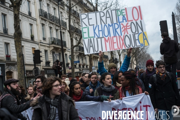 Manifestation contre la loi  travail-El-Khomri 