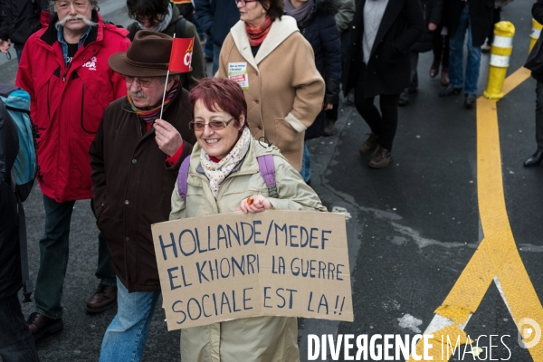 Manifestation contre la loi  travail-El-Khomri 