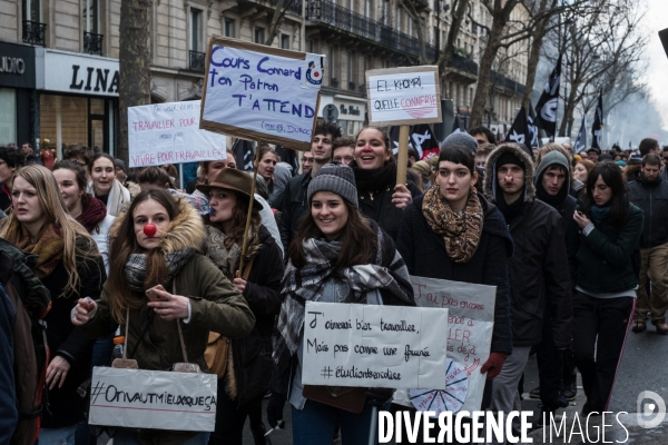 Manifestation contre la loi  travail-El-Khomri 