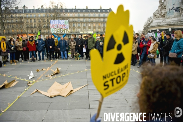 Rassemblement en hommage aux victimes de la catastrophe nucleaire de Fukushima