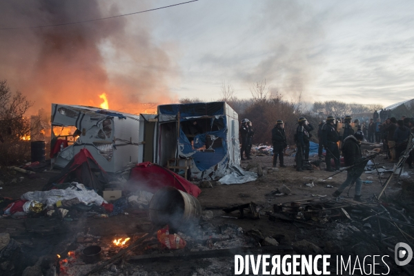 Démantèlement de la zone sud de la Jungle.