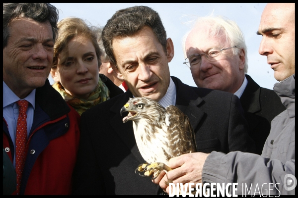 Deplacement de nicolas sarkozy en camargues