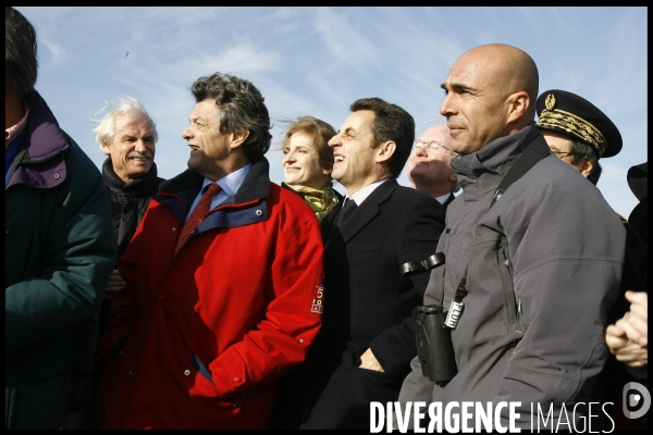 Deplacement de nicolas sarkozy en camargues