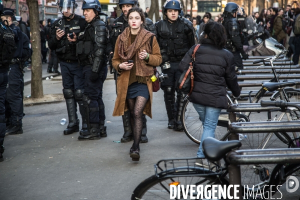 Loi El-Khomri : Echauffourées à l université Paris-I Tolbiac