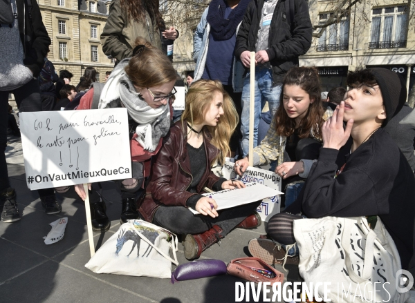 Mobilisation lycéenne et étudiante contre le projet de la loi Travail El Khomri.
