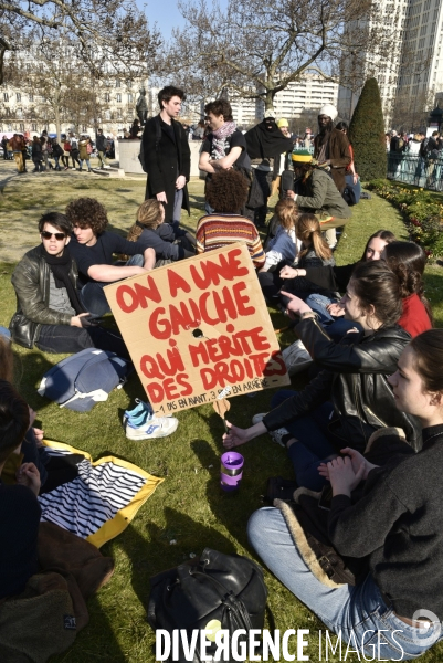 Mobilisation lycéenne et étudiante contre le projet de la loi Travail El Khomri.