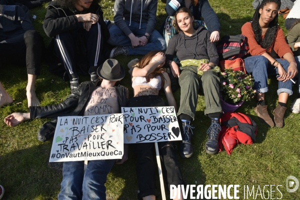 Mobilisation lycéenne et étudiante contre le projet de la loi Travail El Khomri.