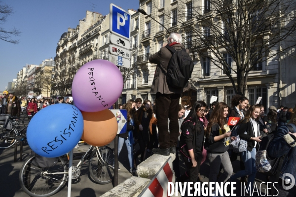 Mobilisation lycéenne et étudiante contre le projet de la loi Travail El Khomri.