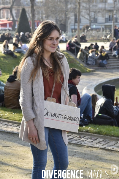 Mobilisation lycéenne et étudiante contre le projet de la loi Travail El Khomri.