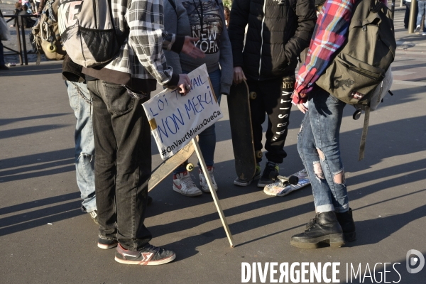 Mobilisation lycéenne et étudiante contre le projet de la loi Travail El Khomri.