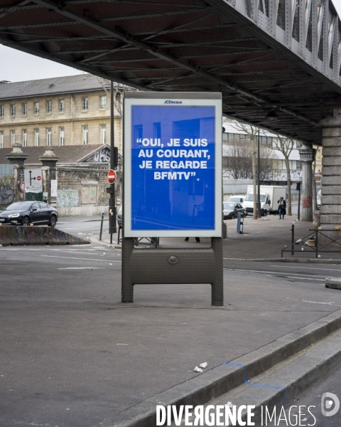 Barbès Rochechouart, publicité pour BFMTV