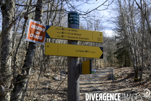 Chemin du Recueillement sur le site du crash de la Germanwings 1 an après.