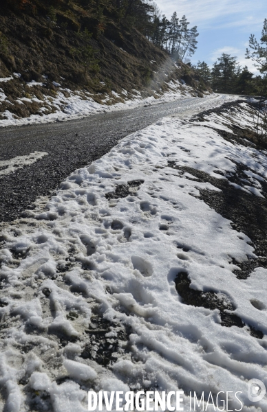 Chemin du Recueillement sur le site du crash de la Germanwings 1 an après.
