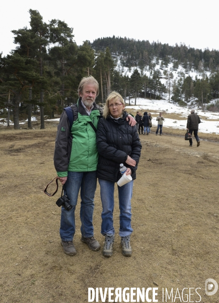 Chemin du Recueillement sur le site du crash de la Germanwings 1 an après.