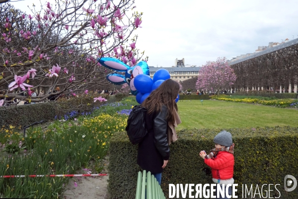 Mars 2016.Chasse aux oeufs de Paques au Jardin du Palais-Royal