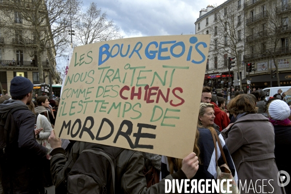 Nuit Debout, place de la Republique.