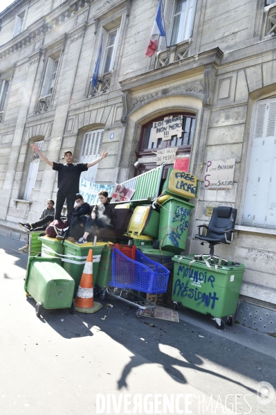 Mobilisation lycéenne et étudiante contre le projet de la loi Travail El Khomri.