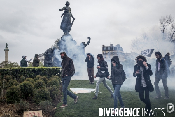 Fin de Manif - 9 avril, Paris.