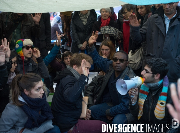 Place de la République, le mouvement Nuit Debout