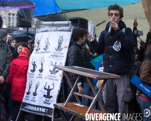 Place de la République, le mouvement Nuit Debout