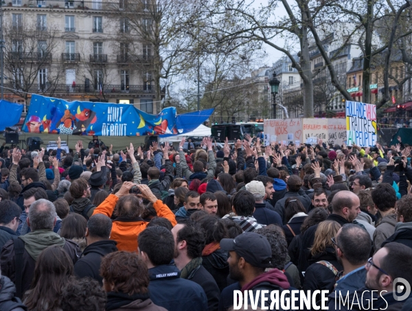 Place de la République, le mouvement Nuit Debout