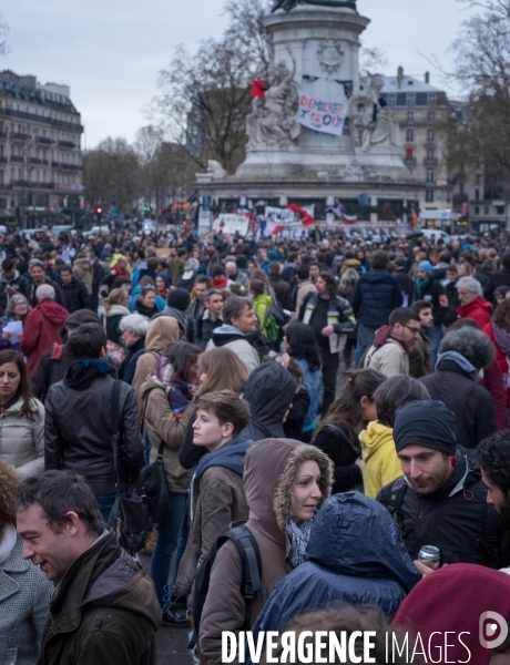 Place de la République, le mouvement Nuit Debout