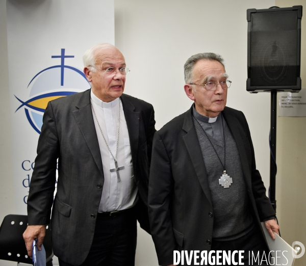 Conférence de presse de Mgr Stanislas Lalanne et Mgr Georges Pontier