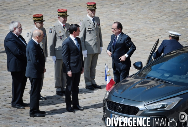 Hommage national aux Invalides pour les trois soldats morts au Mali