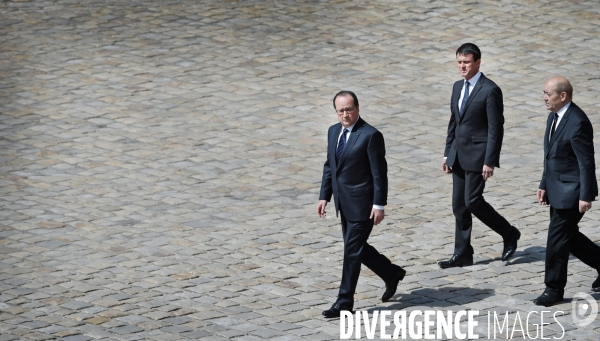 Hommage national aux Invalides pour les trois soldats morts au Mali
