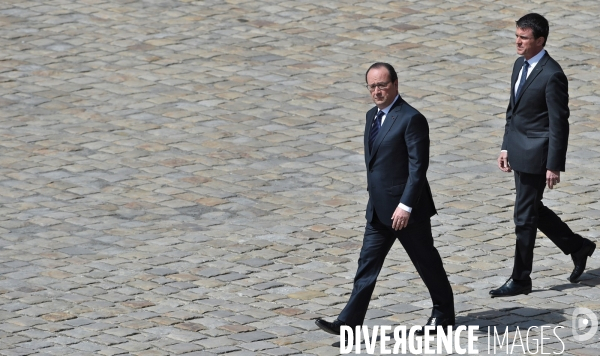 Hommage national aux Invalides pour les trois soldats morts au Mali