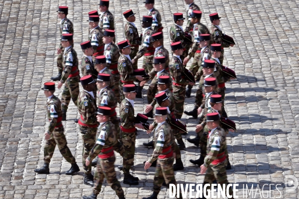 Hommage national aux Invalides pour les trois soldats morts au Mali