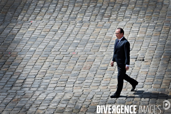 Hommage national aux Invalides pour les trois soldats morts au Mali