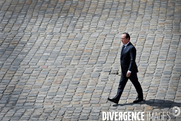 Hommage national aux Invalides pour les trois soldats morts au Mali