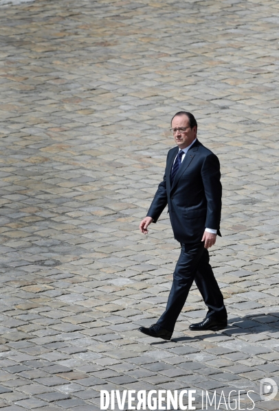 Hommage national aux Invalides pour les trois soldats morts au Mali