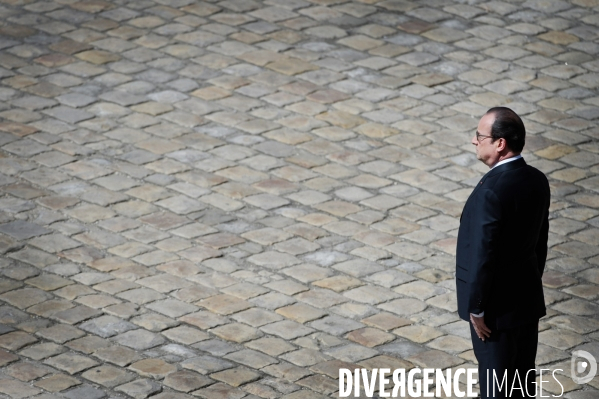 Hommage national aux Invalides pour les trois soldats morts au Mali