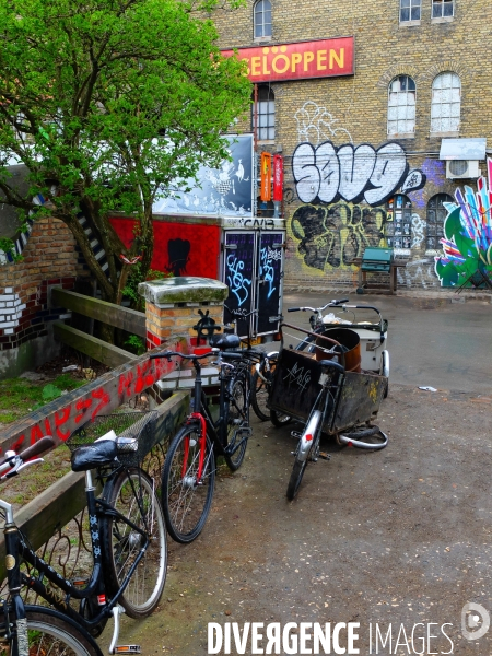 Quartier Christiania ville libre à Copenhague