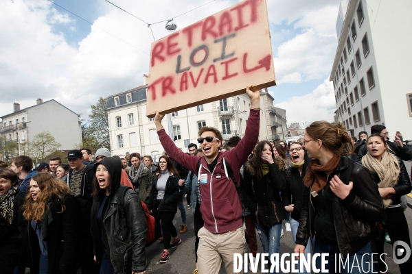 Manifestation à Nancy contre la loi travail