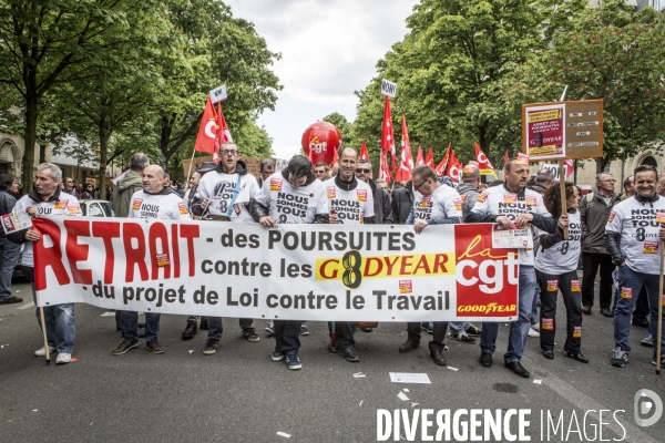 Manifestation contre la loi travail et violences, Paris.