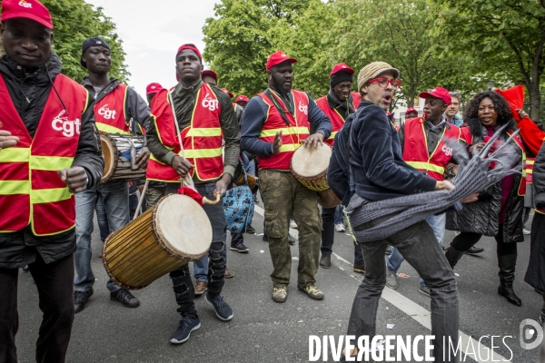 Manifestation contre la loi travail et violences, Paris.