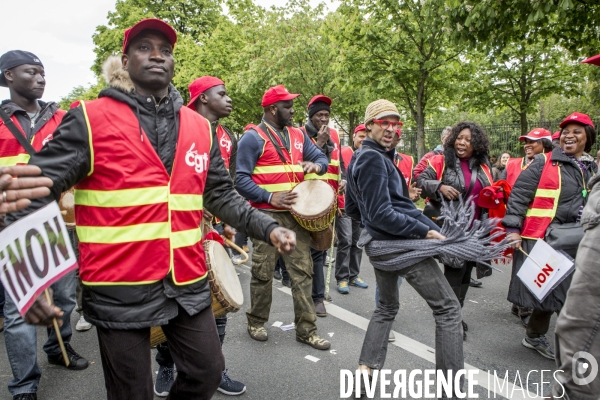 Manifestation contre la loi travail et violences, Paris.