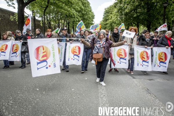 Manifestation contre la loi travail et violences, Paris.